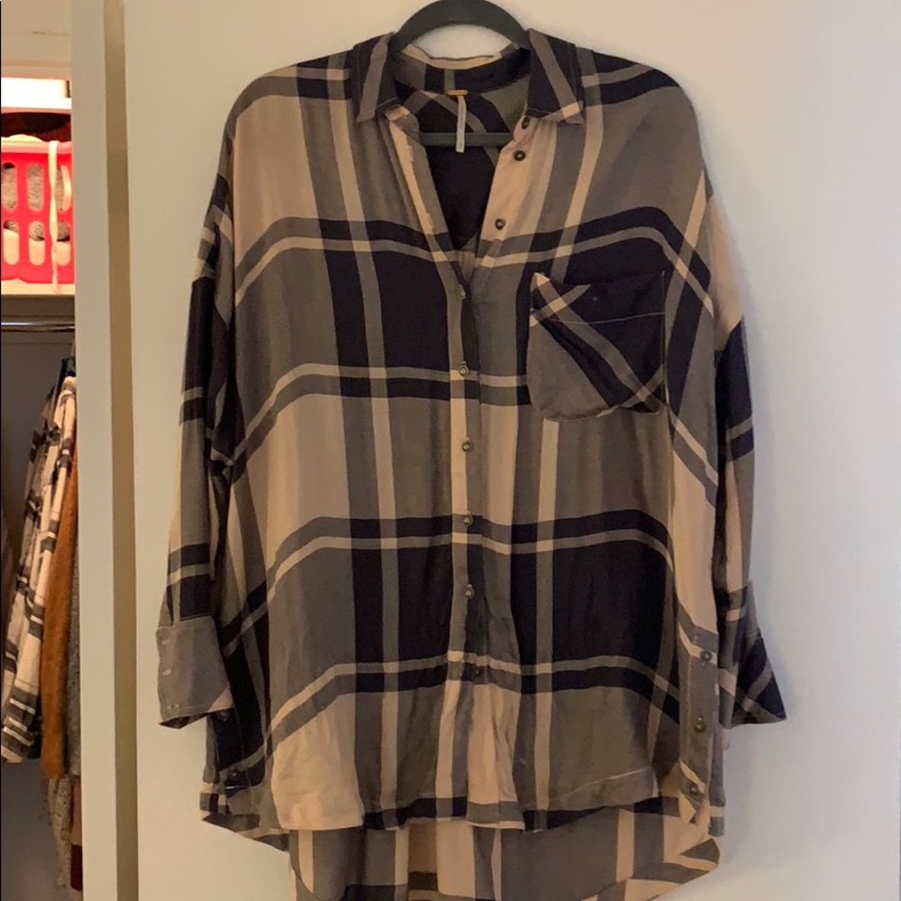 Long free people flannel